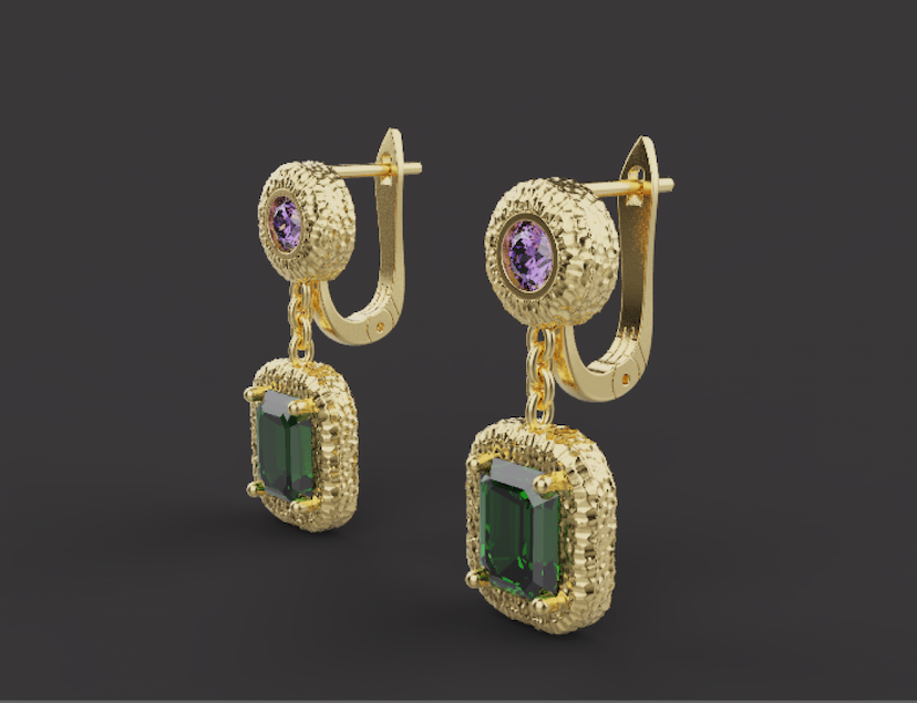 3d  jewelry models of rings, pendants and earrings