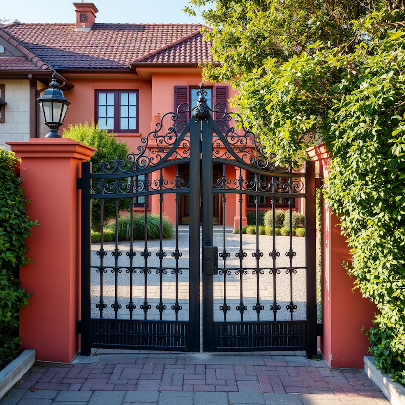 a gate and fence for each house