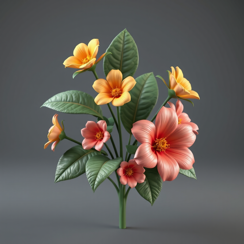 I will create realistic 3d flower animation,3d plant tree animation, 3dflower design