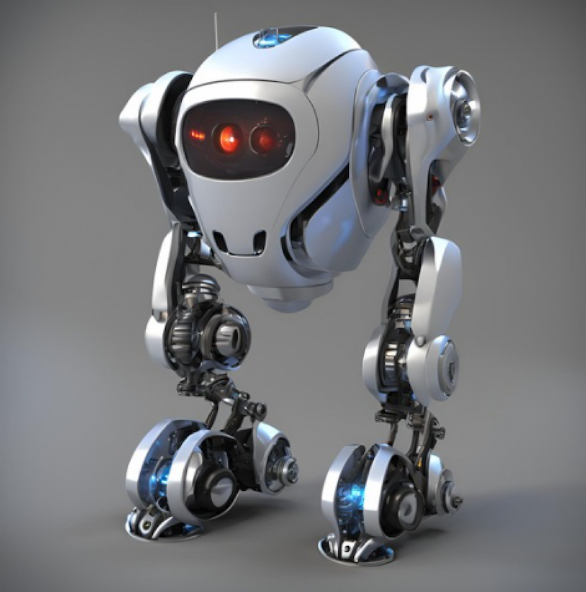 I will model a 3d robot with blender